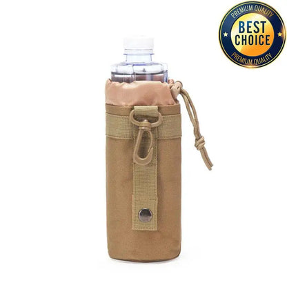 Hunting Water Bottle Pouch Outdoor Molle Kettle Pouch Holder Camping Hiking Cycling Bottle Bag Drawstring Multifunction Bottle P