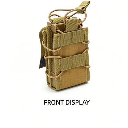 Outdoor Tactical Open Top Double MOLLE Camo Nylon Magazine Pouch for Airsoft Paintball Shooting Hunting