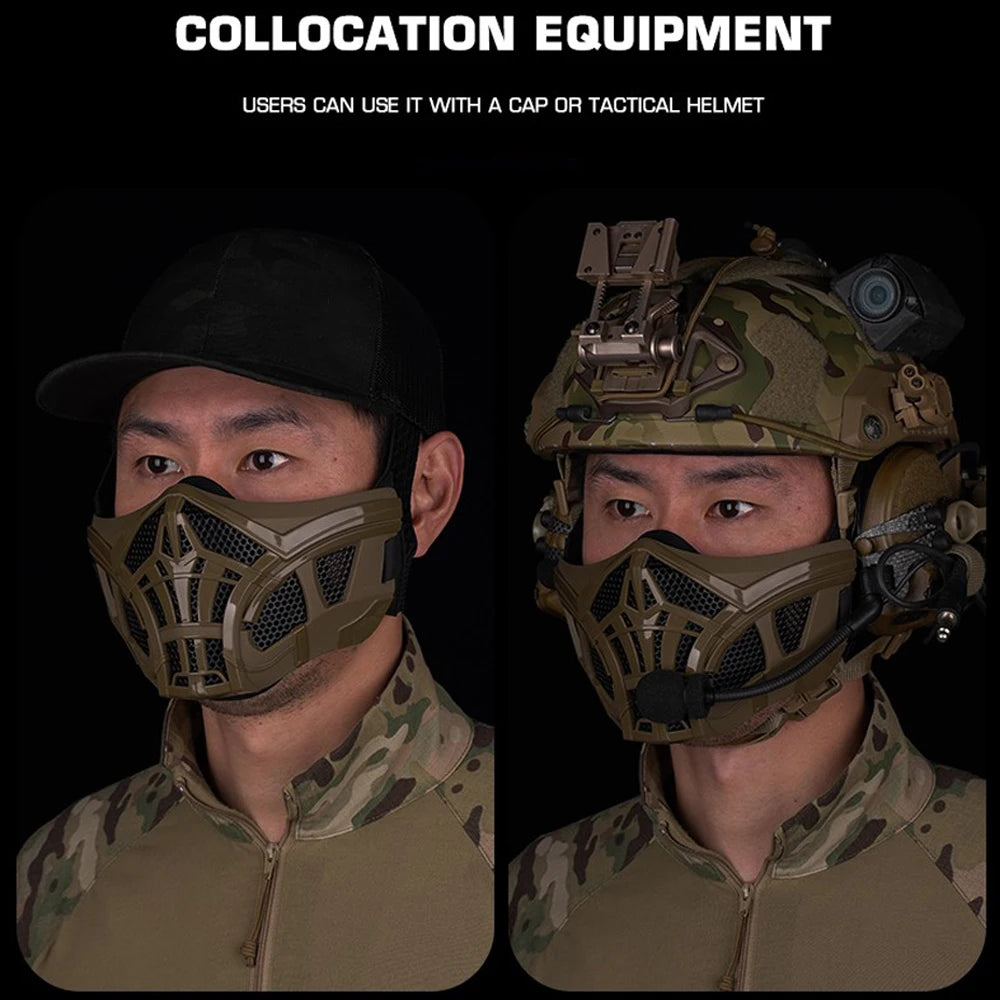 Scorpion Masks Tactical Hunting Paintball Airsoft CS Fight Half Masks Inner Silicone Breathable Halloween Part Cosplay Props