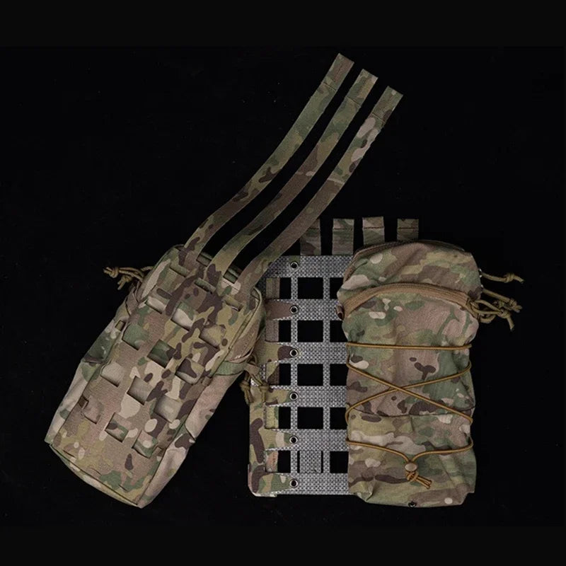 Airsoft Plate Carrier Back Panel MOLLE Zipper Kit FERRO Style FCPC V5 Hunting Vest Lightweight Stand Extension Gear