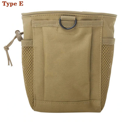 Tactical Molle Folding Magazine Dump Drop Pouch Utility Drawstring Recovery Mag Holster Ammo Bag Hunting Accessories Pouch