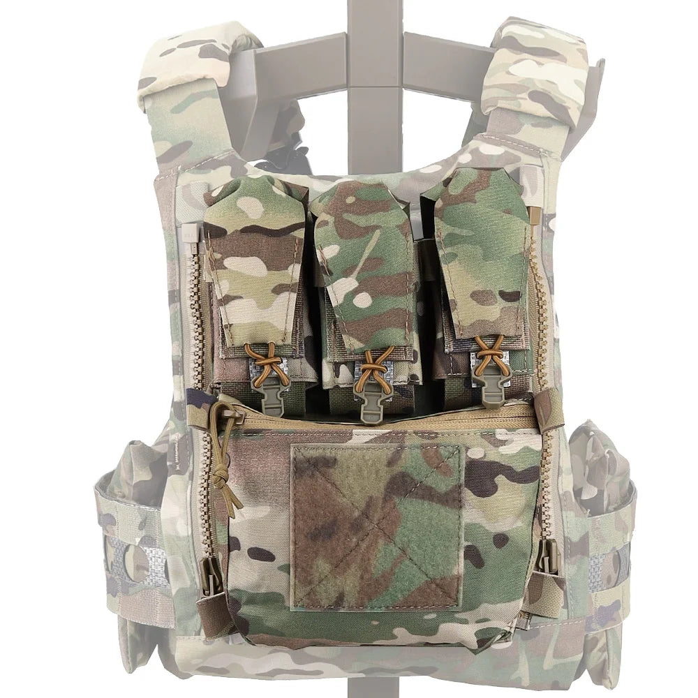 Assault Adapt Banger Back Panel Zip On Rear Pack Tactical Vest  V5 Plate Carrier Accessories Bag GP Pouch Multitools Pocket