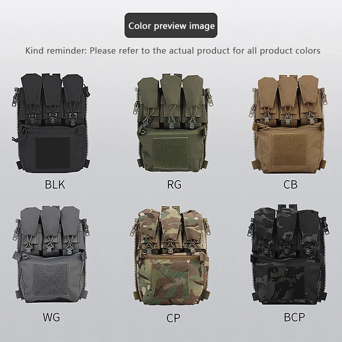 Assault Adapt Banger Back Panel Zip On Rear Pack Tactical Vest GP Pouch FCPC V5 Plate Carrier Accessories Bag  Multitools Pocket
