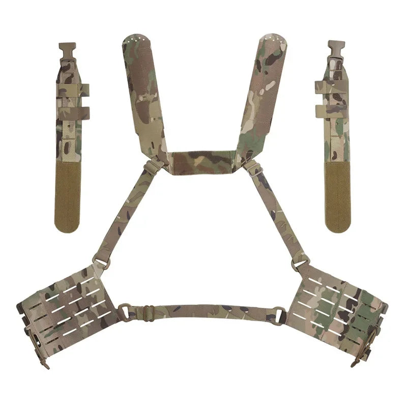 Tactical ARC Chest Rig Kit V3 Shoulder Strap 5.56 Triple Mag with Bilateral Quick Release Slide Molle Platforms Accessories