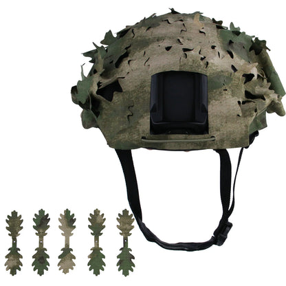 3D Camo Net Airsoft Helmet Cover Laser Cut Nylon Drawstring Helmet Scrim for CS Wargame Paintball Hunting Accessories