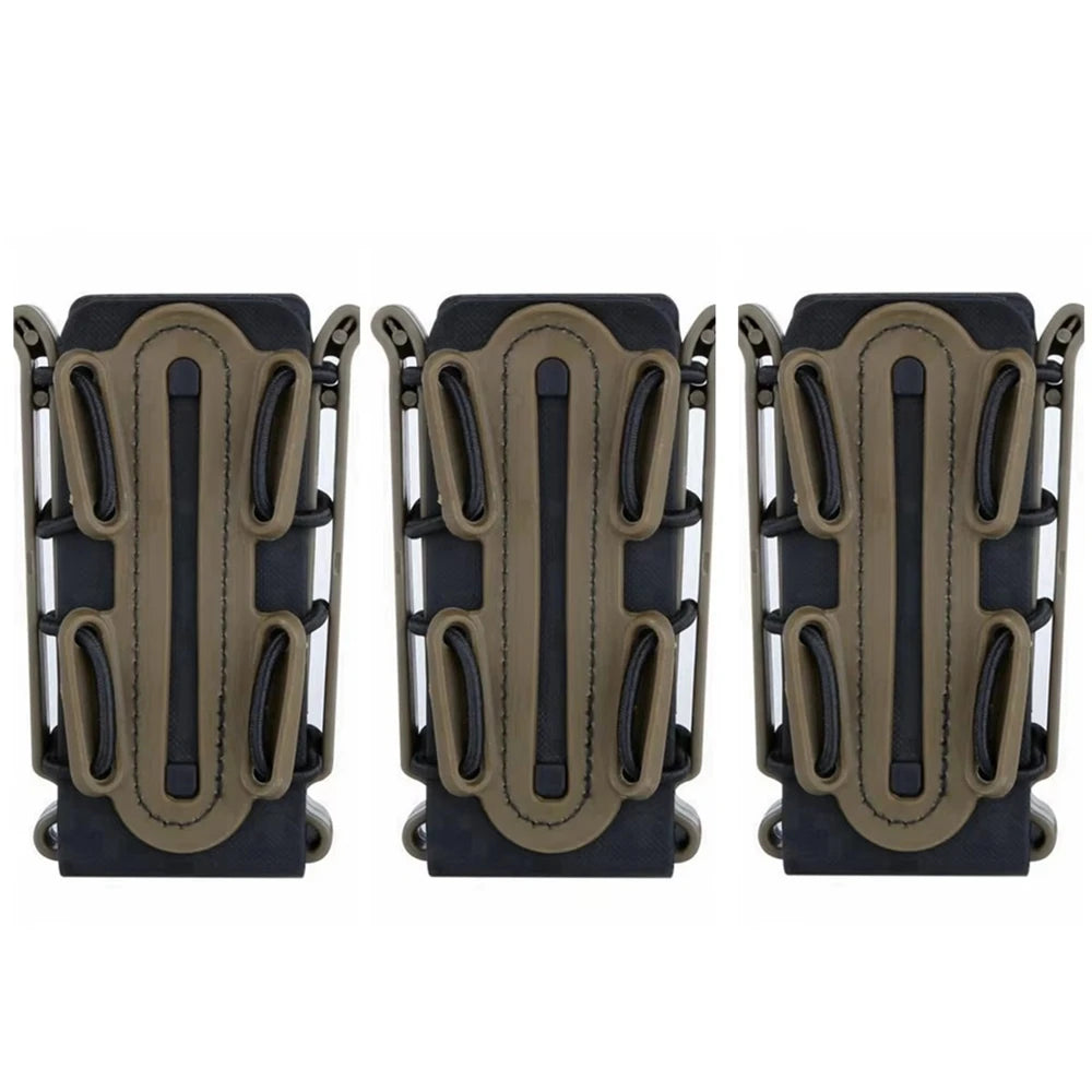 3Pcs 9mm Mag Pouches Pistol Magazine Pouch Soft Shell Magazine Pouch Tactical Rifle Fast Mag Carrier Holder for Belt&Molle Sytem