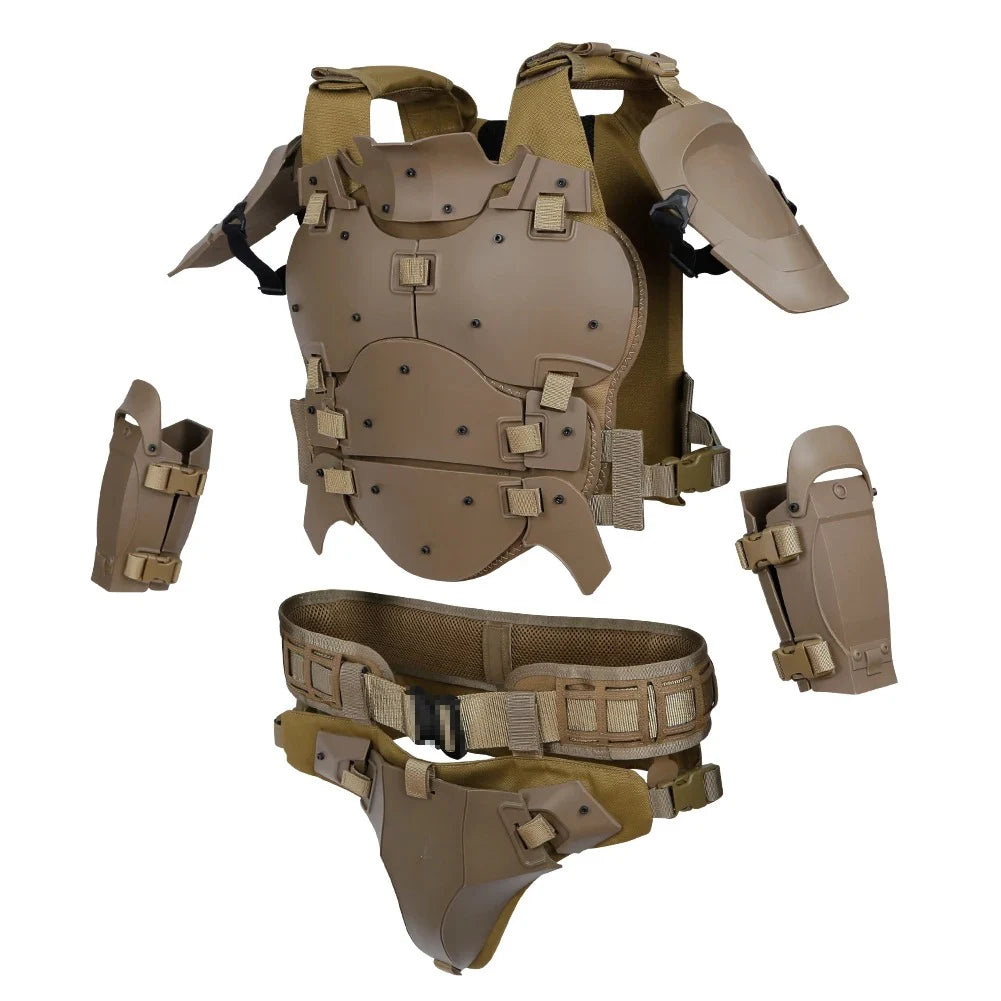 Tactical Armor MOLLE Modular 3D Hunting Protective Vest Suit for Paintball Shooting,CS Wargame,Cosplay,Dancing Party Prop