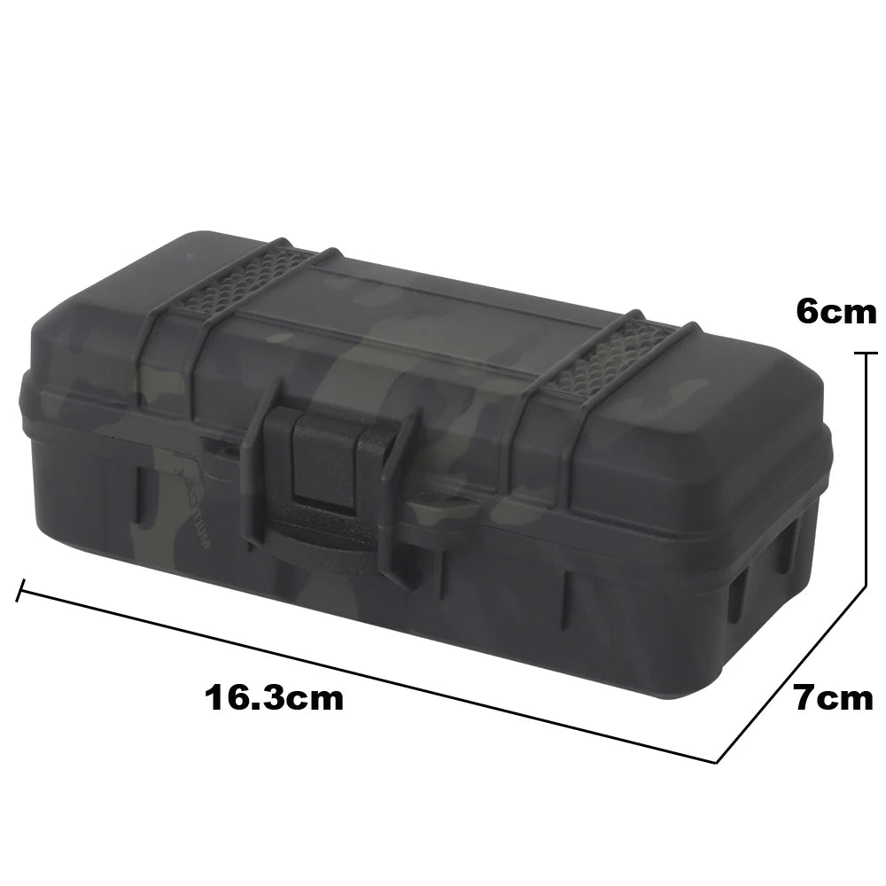 Tactical Camo Storage Box Valuable Item Hard Safety Case Multi Functional Tool Protection Boxs With Pre-cut Sponge Can Lockable