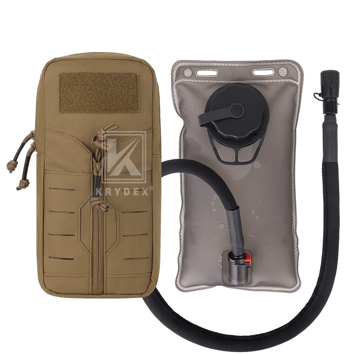 KRYDEX Tactical 1L Hydration Bladder Pouch MOLLE Hydra Carrier Pack 34oz Water Bag Outdoor Hiking Travel Accessories