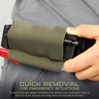 Elastic Tactical Tourniquet Holder Retention Band TQ Sleeve Pouch Horizontal Battle Belt Accessory for Emergency Medical Suppli