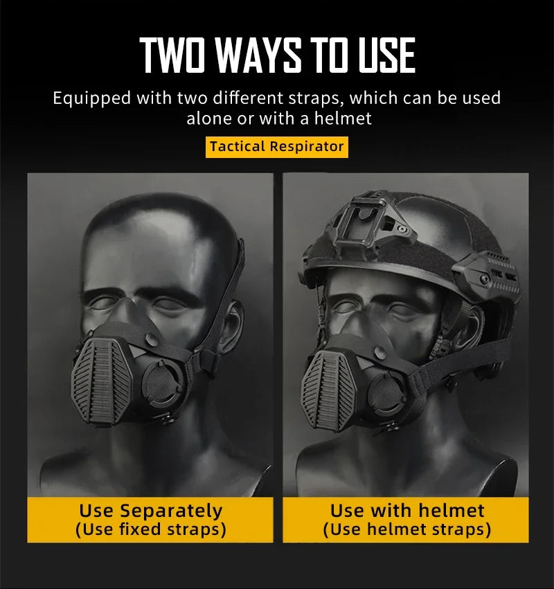 Tactical Respirator SOTR Special Operations Half-mask Strainer Mesh Anti Dust Protective Mask Hunting Airsoft Accessories