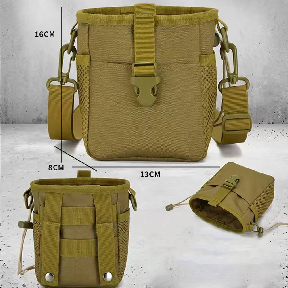 Tactical Magazine Dump Pouch Molle Drawstring Utility Belt Fanny Hip Holster Bag Outdoor Recovery Ammo Pouch Should Waist Bag