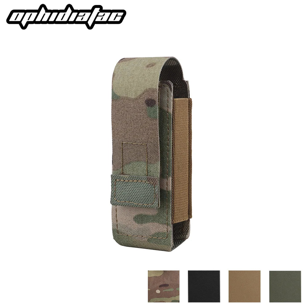 OPHIDIAN Multi-Purpose Bag Molle Pepper Spray Bag Elastic 9mm Magazine Flashlight Holder Hunting Vest Belt Accessories