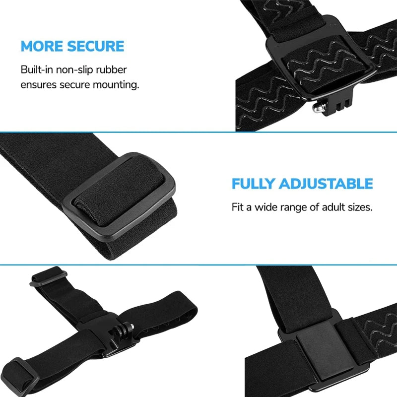 Head Mount Headband Strap Mobile Phone Holder Kit For GoPro Hero 13 12 11 10 9 8 7 AKASO SJCAM DJI Action Camera