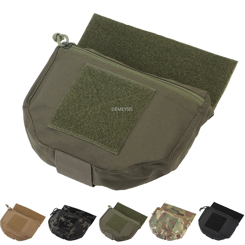 Tactical Drop Pouch Admin Pouch with Hook and Loop Panel for Tactical Vest Chest Rig Plate Carrier Outdoor Hunting Shooting Gear