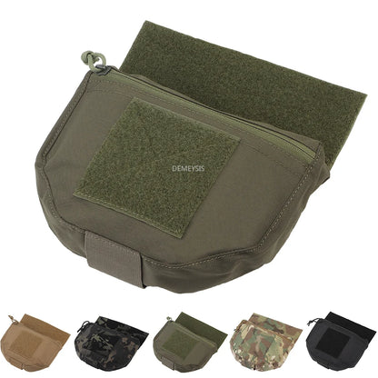 Tactical Drop Pouch Admin Pouch with Hook and Loop Panel for Tactical Vest Chest Rig Plate Carrier Outdoor Hunting Shooting Gear